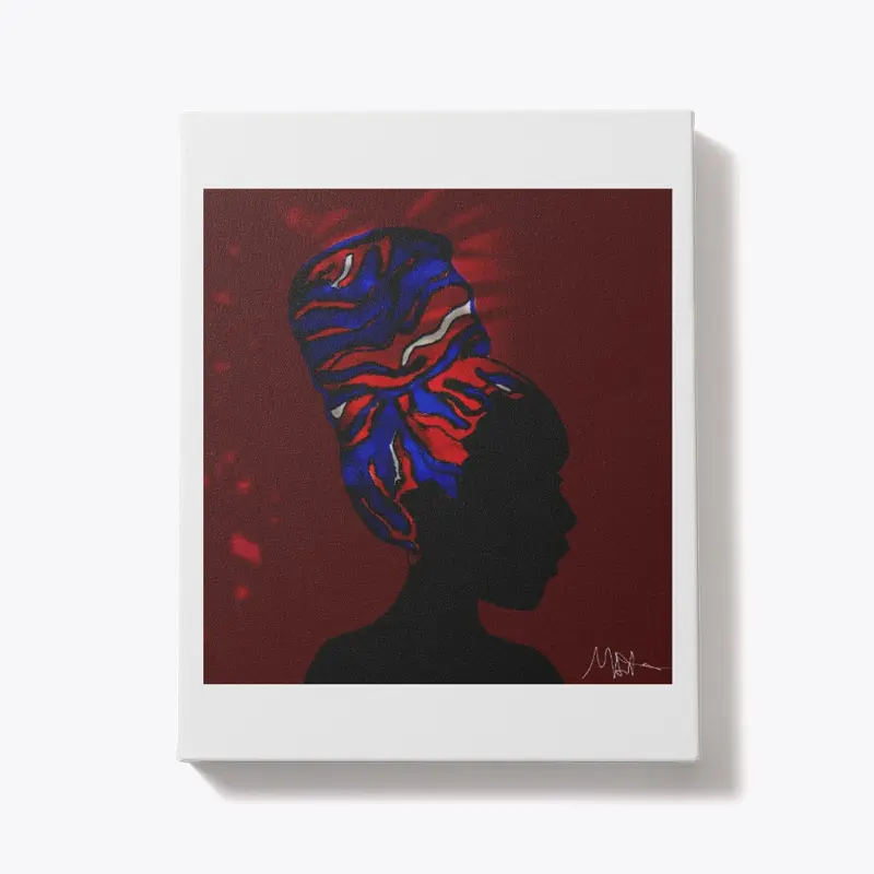 Hand-Drawn Portrait of Haitian Woman