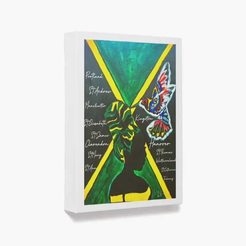 Jamaican Flag Gallery Wrapped Portrait 