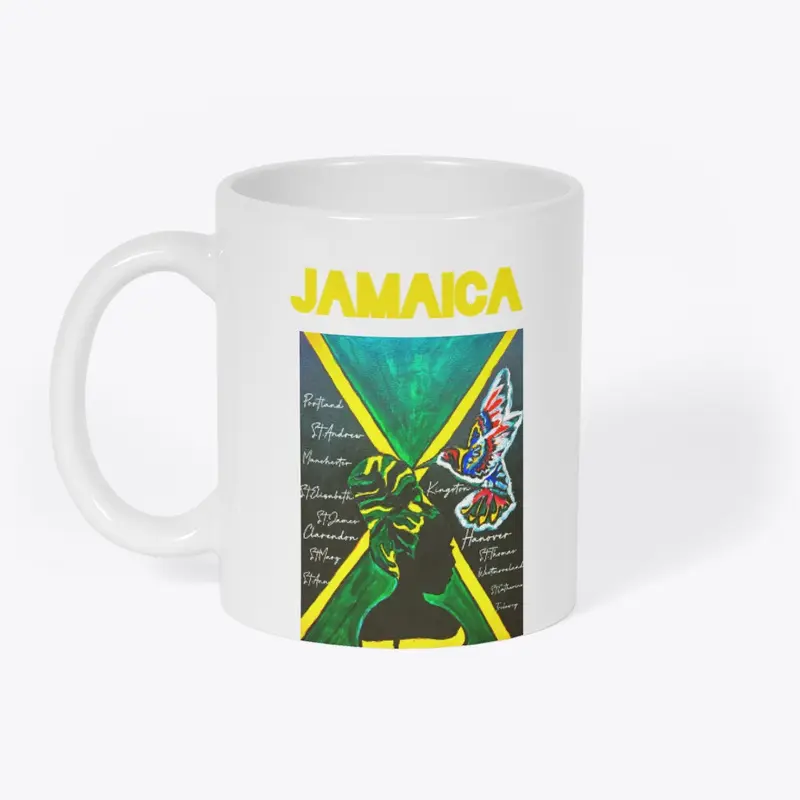 Hand-Drawn Art of Jamaican Flag Set