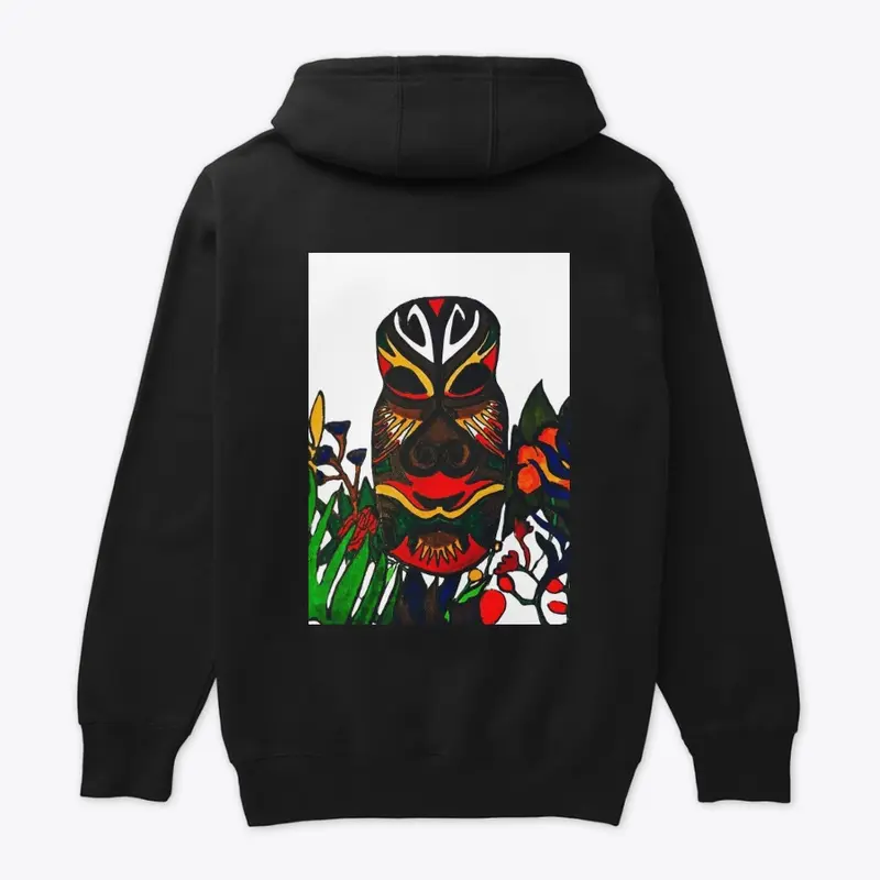 Hand-Drawn Art of African Mask V1