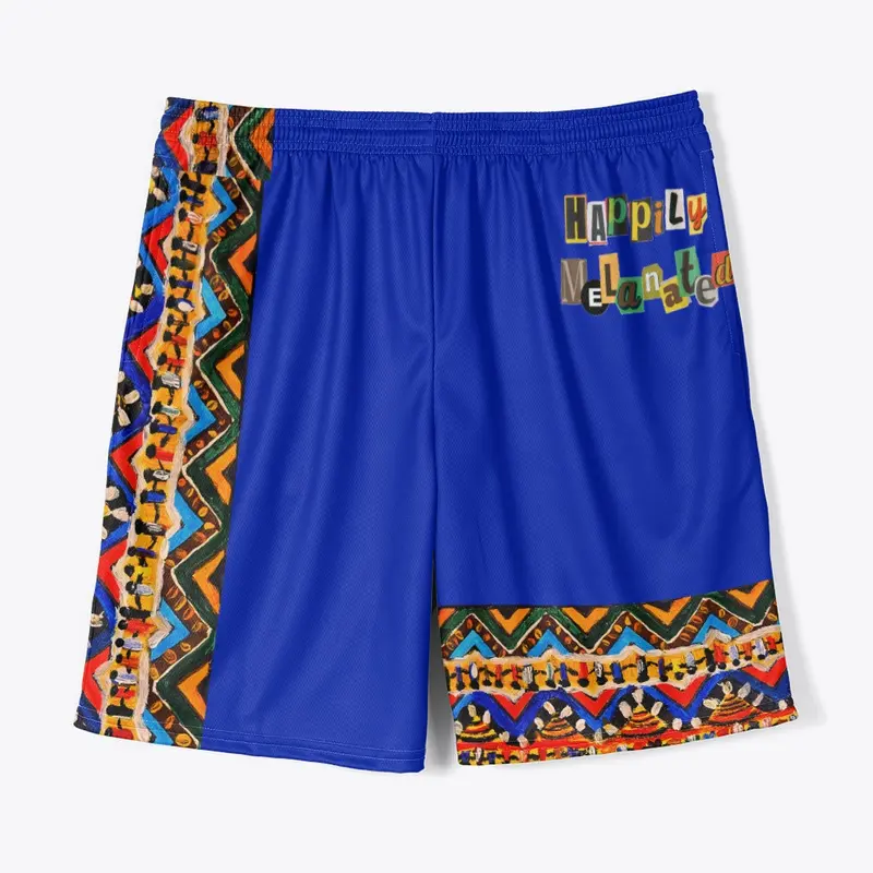 Ethnic Patterned Jersey Shorts