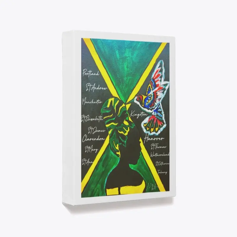 Jamaican Flag Gallery Wrapped Portrait 