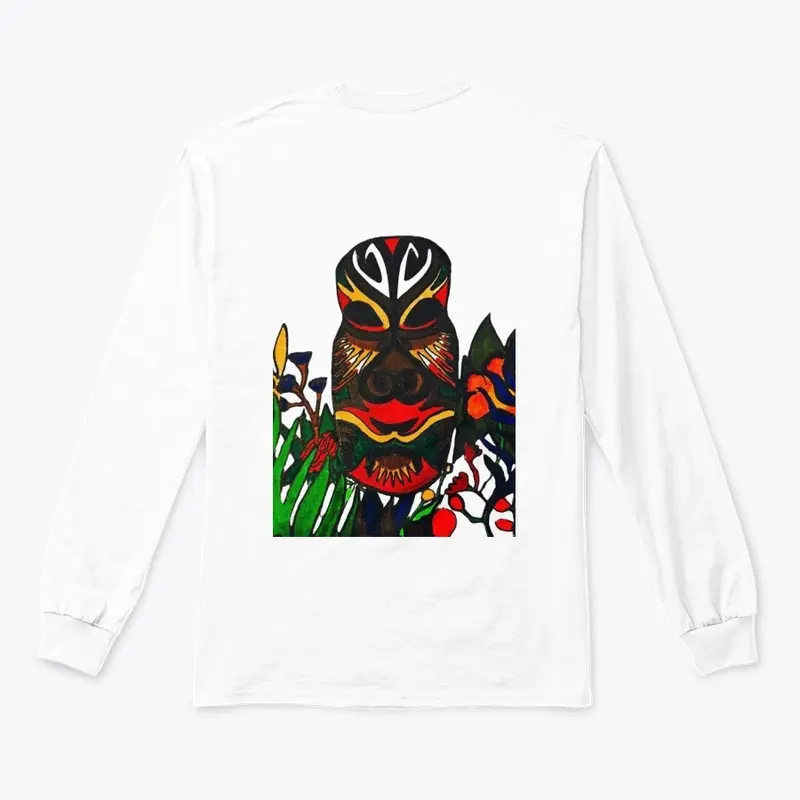 Hand-Drawn Art of African Mask V2